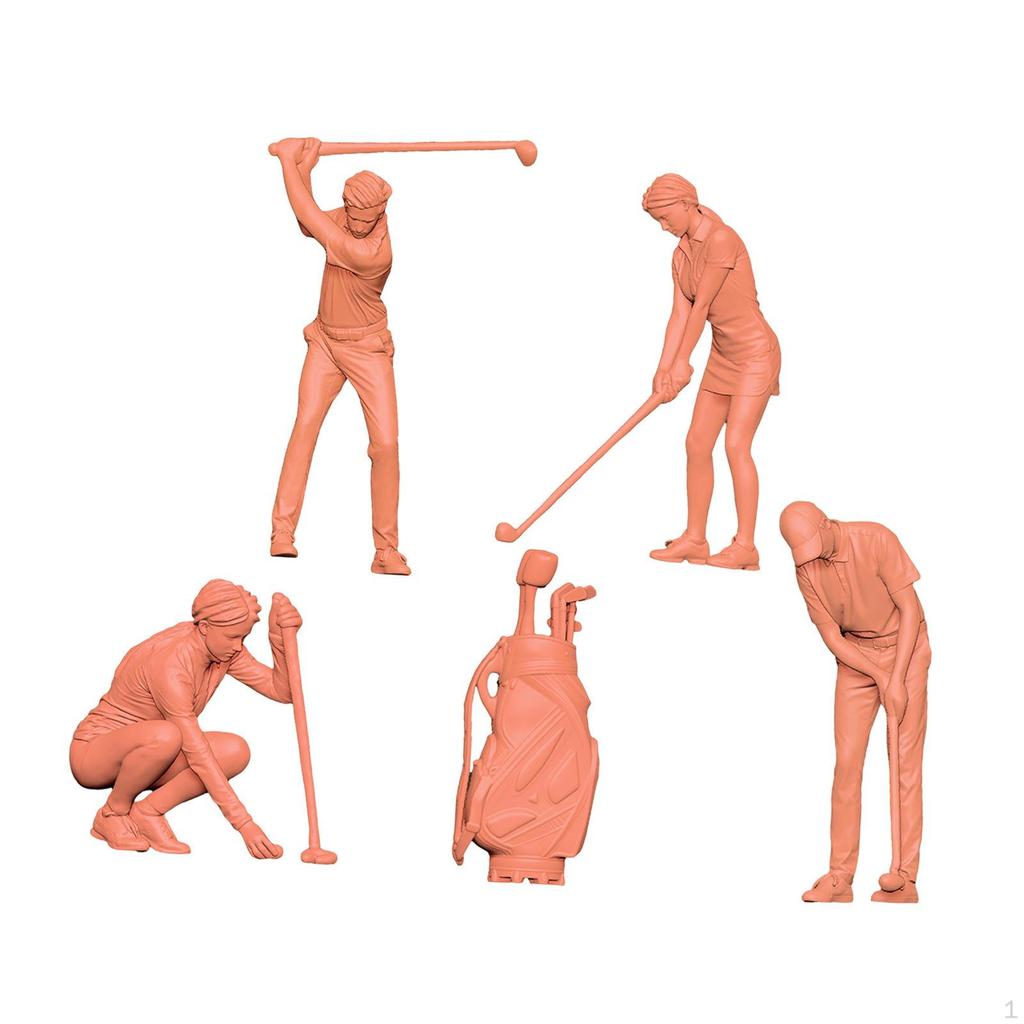 5x 1:64 Golf Miniature Figures Mini Models Decoration Dollhouse Accessories Collections Small