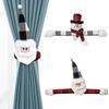 1 Pc Christmas Curtain Buckle Santa Snowman Curtain Tiebacks Cartoon Doll Curtain