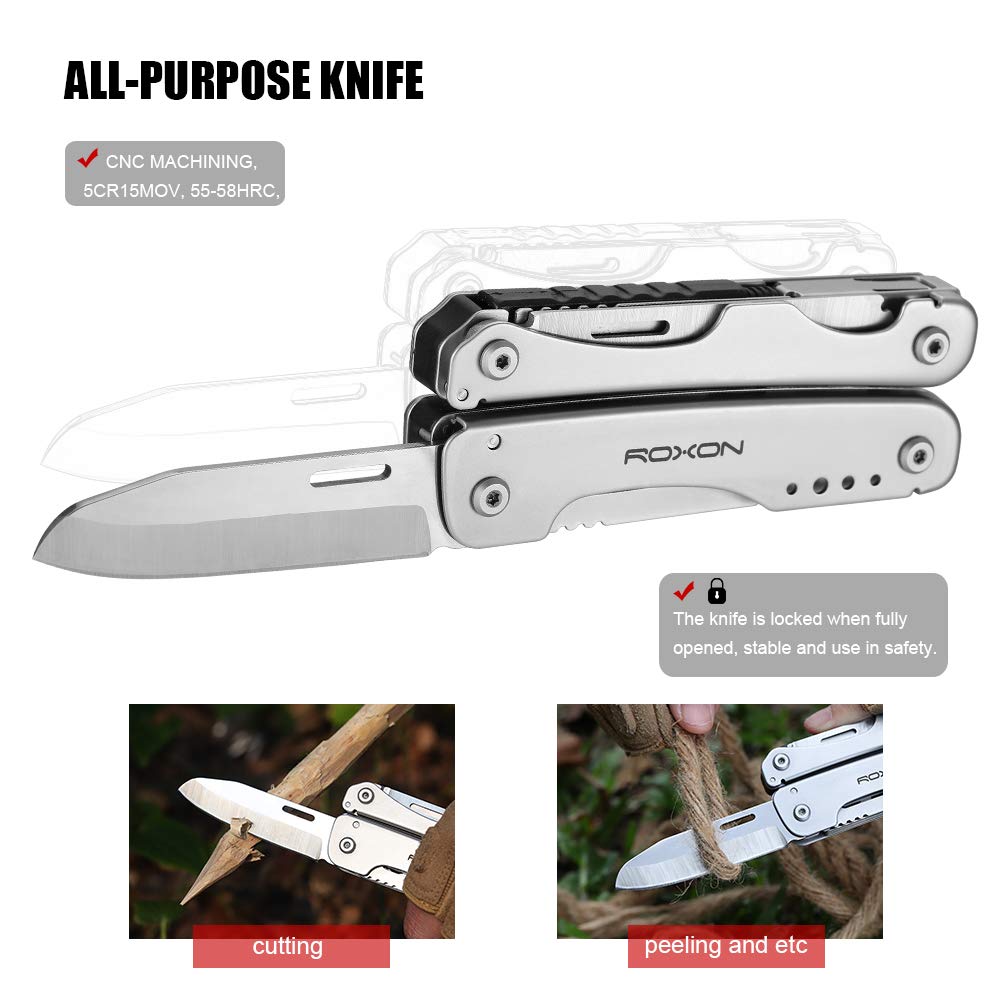 Мультитул ROXON S803 Flash 16-в-1, многофункциональные плоскогубцы, складной нож, мульти-плоскогубцы, со стержнем для розжига огня, для активного отдыха, DIY, альпинизма,