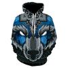Ferocious Wolf Head Anime Sweatshirt 3D Printed Hoodies Men/Women Fashion Clothing Harajuku Kids Sweatshirt Men Coat