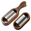 Stainless Steel Cheese Grater with Wood Handle Sharp Blades Efficient Cheese Grating Tool for Cheese Chocolate Fruits Handheld Grater Spoon Grater