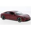 Mounted Miniatures - Porsche Taycan Turbo S Red 1/24 Welly