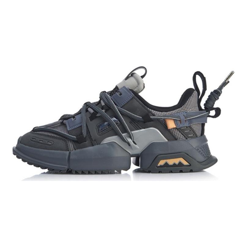 Li Ning Pangu Trek 2019 New York Fashion Week износостойкие дышащие низкие спортивные повседневные туфли мужские кроссовки снежно-серые AGLP075-6
