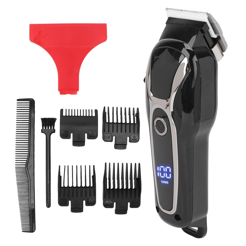 Electric Hair Trimmer Clipper Shaver Professional Hair Cutting Grooming Kit with 4 Guide Combs for