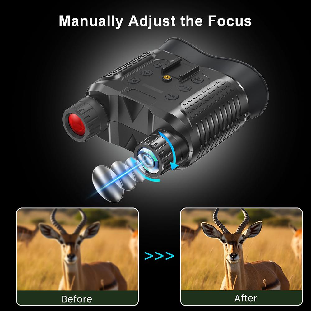NV8160 Бинокль ночного видения для взрослых, тактические очки ночного видения с креплением на голову, на шлем, 8-кратный цифровой зум для охоты на открытом воздухе