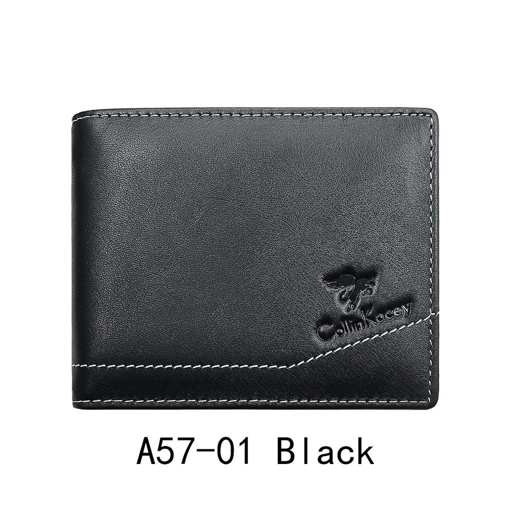 Мужской ретро-складной кошелек из натуральной кожи и держатель для карт