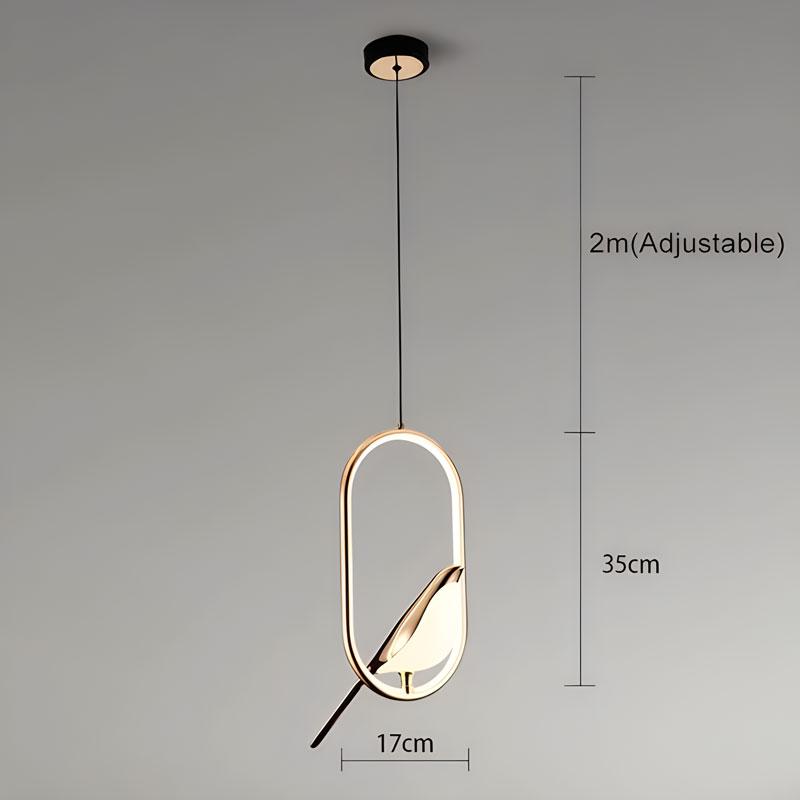 Nordic Magpie Bird LED Cord Подвесные светильники для спальни, черные, серебристые, подвесные светильники, люстра, лампа для дома, AC85-265V