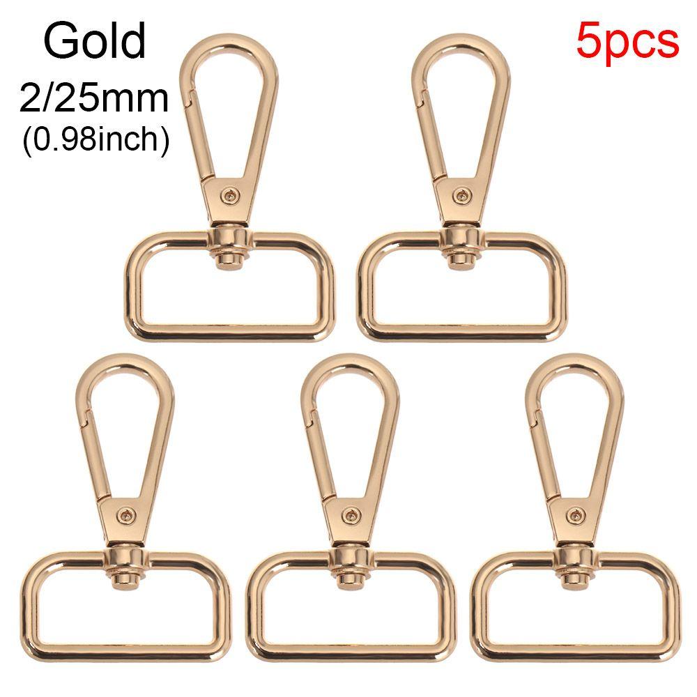 5pcs Hardware DIY KeyChain Split Ring Collar Carabiner Snap Bags Strap Buckles Lobster Clasp Hook
