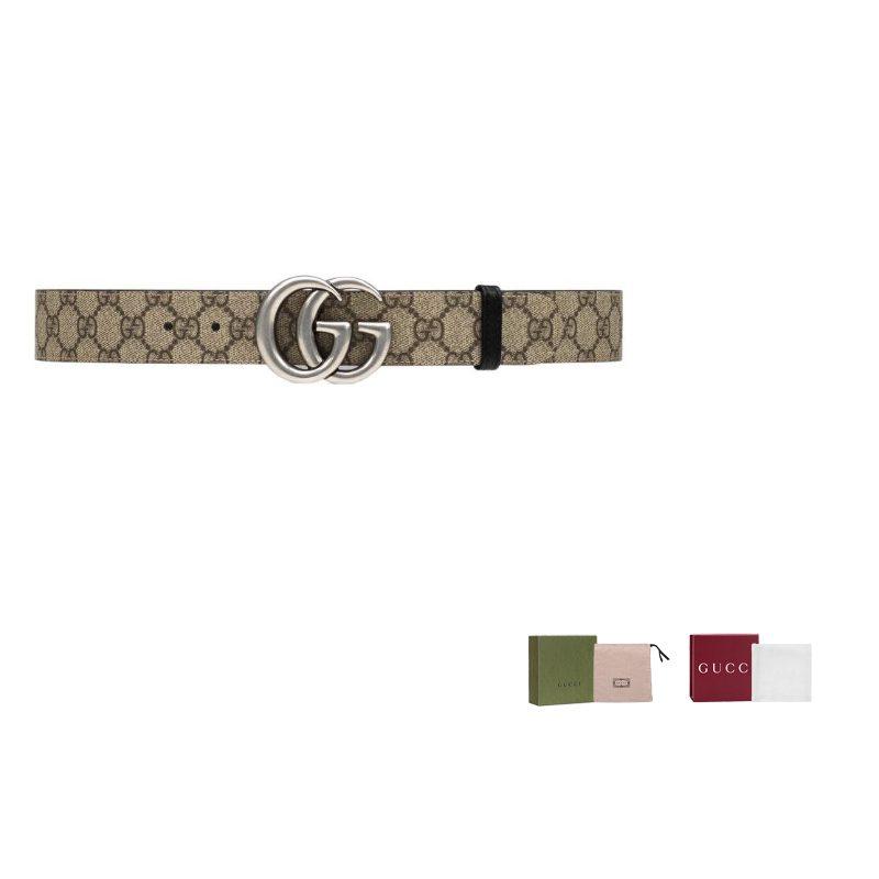 GUCCI Gg Marmont Reversible Buckle Belt 627055-92TIN-9769