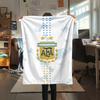 1PC Argentina National Football Team Print Flannel Blanket, High quality All Seasons, Home Decor, Warmth and Comfort, Perfect for Christmas Gifts