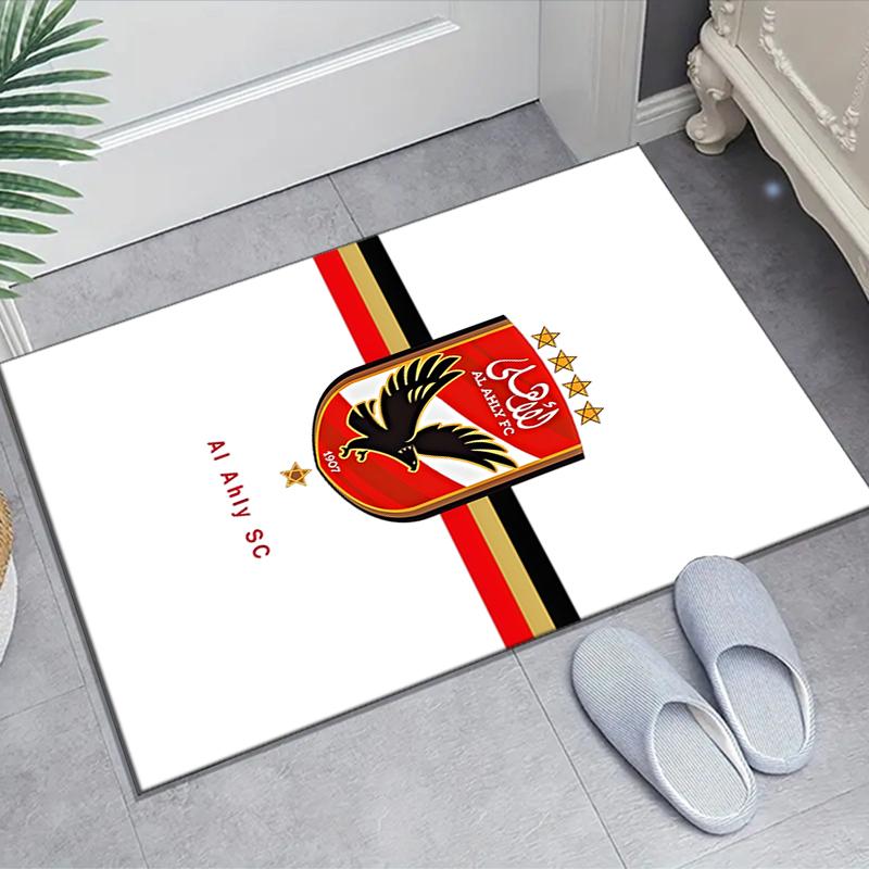 Al Ahly FC Design Area Rug - Non-Slip, Soft & Cozy Floor Mat for Living Room, Bedroom, Office - Indoor/Outdoor Decorative Carpet