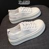 Тонкие сетчатые дышащие маленькие белые туфли детские 2025 лето новые универсальные на толстой подошве туфли-рыбаки повседневные спортивные кеды