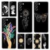 Moon Tarot Cat Aesthetic Phone Case For Samsung Galaxy S22 S21 S20 FE Ultra 5G S10 S10E S9 S8 Plus Note 10 20 Soft Clear Cover
