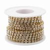 SS16 5yardroll Crystal Rhinestone Chain DIY Fashion Close Cup Chain Golden Apparel Accessories