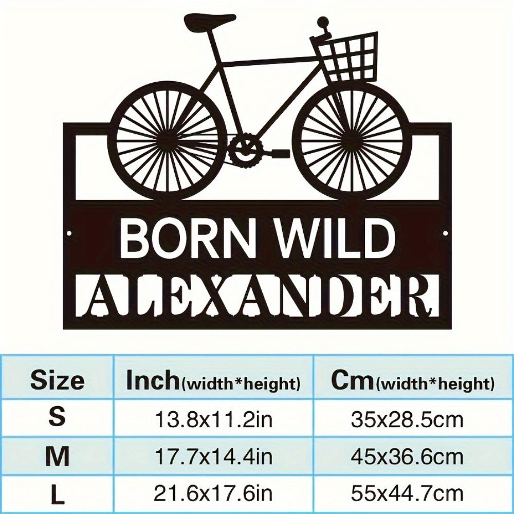 Metal Bike Wall Art Decor Cycling Gift for Man Cave Garage
