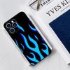 Blue Red Flame Fire Phone Case For iPhone 13 11 12 14 15 16 Pro Max 7 8 Plus X XS XR 12 13 Mini Bumper Cover