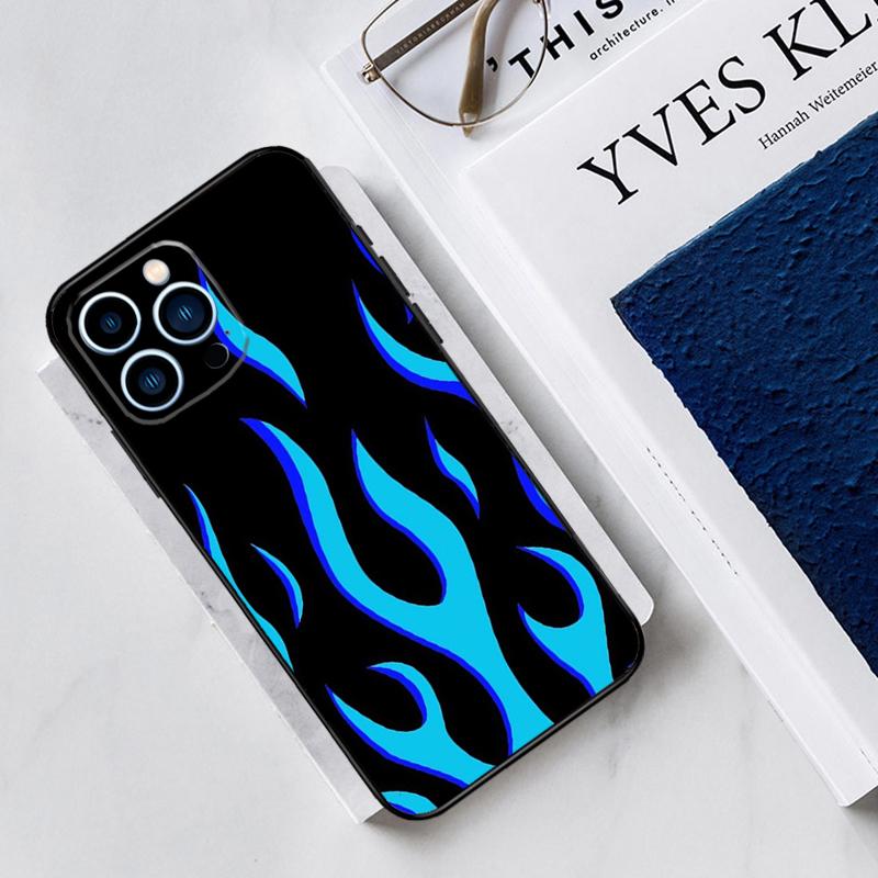Blue Red Flame Fire Phone Case For iPhone 13 11 12 14 15 16 Pro Max 7 8 Plus X XS XR 12 13 Mini Bumper Cover