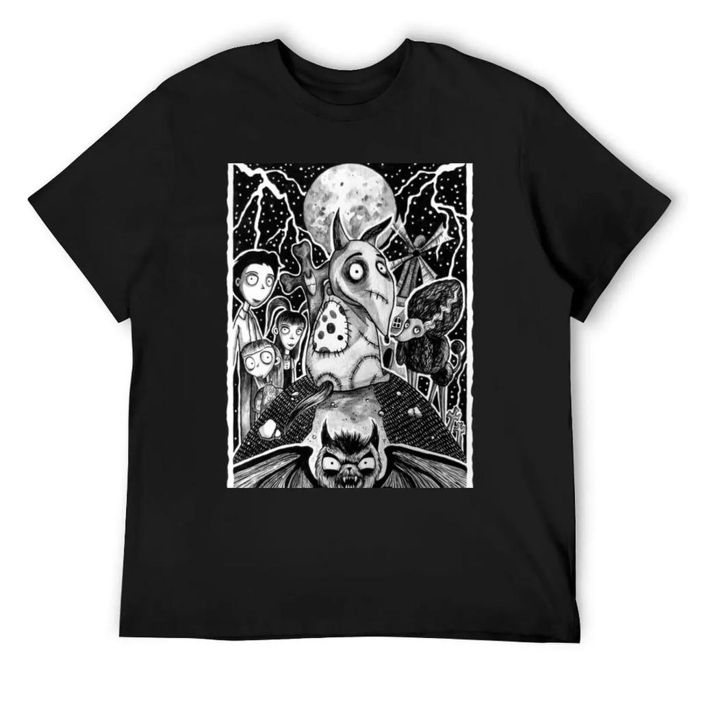 Frankenweenie футболки заготовки футболки одежда с принтом одежда в стиле аниме мужская футболка с принтом