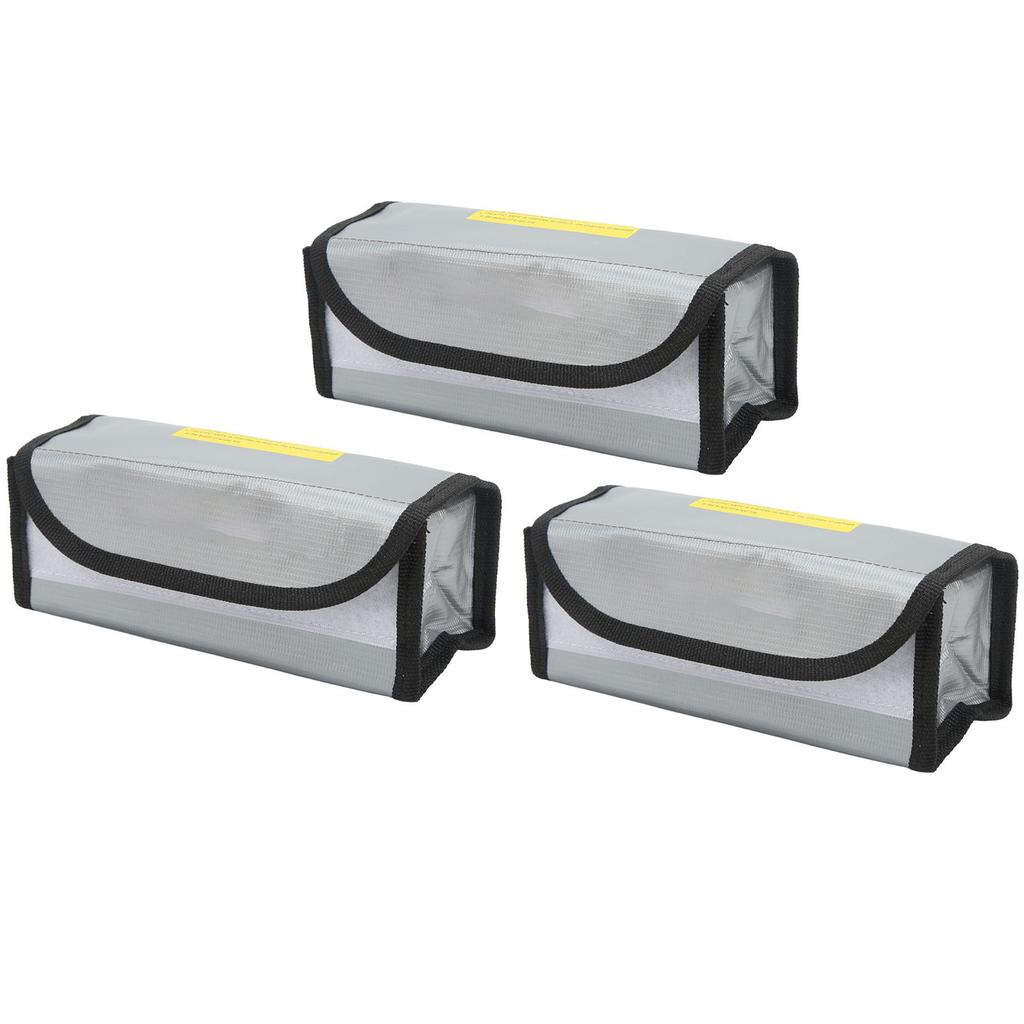 3 шт. Безопасный пакет для липо-аккумуляторов, огнеупорный, взрывозащищенный, практичный, безопасный защитный пакет для хранения и зарядки