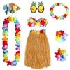 Гавайские принадлежности для вечеринки очки гирлянда ожерелье костюм повязка на голову гавайская хула юбка комплект маскарадный костюм