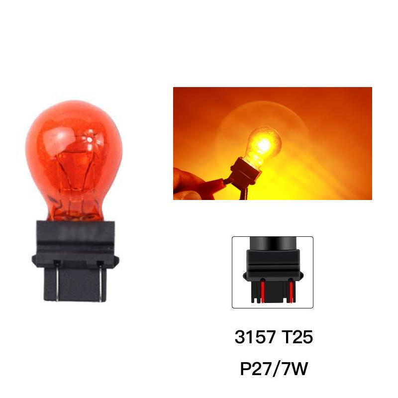 10 шт. T25 3156 3157 P27/7W 12V прозрачная автомобильная внешняя лампа указателя поворота галогенная лампа ДХО высокое качество янтарный белый дневной ходовой свет