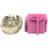 Silicone Candle Holder Moulds Candlestick Molds Angel Girl Shaped Silicone Material Candle Stand Mold Perfect for Crafts