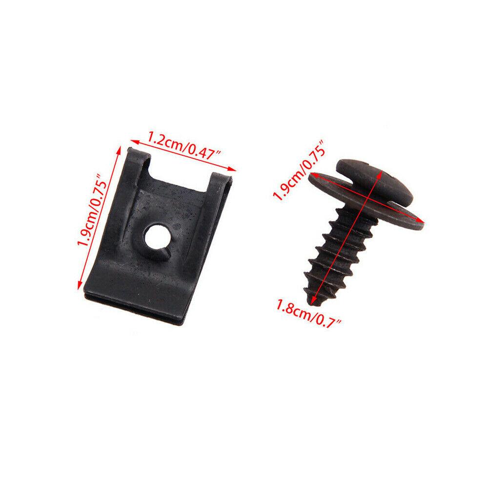 Долговечные металлические U-образные клипсы для надежного крепления боковых юбок и молдингов 10 комплектов Простая установка Надежная работа