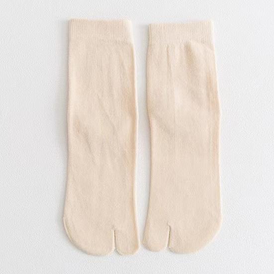 1 пара женских носков, однотонные, с двумя пальцами, мягкие, высокоэластичные, противоскользящие, с защитой лодыжки, впитывающие пот, осенне-зимние носки