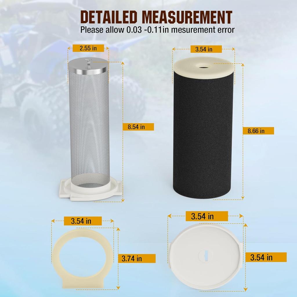 Air Filter & Guide & END CAP Kit For Yamaha Warrior Raptor Wolverine 350 YFM 350 Grizzly 600 660 YFM600 660 1987-2013 1UY-14458-01 1UY-14468-00