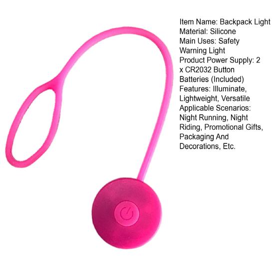 Светодиодный светящийся рюкзак с 3 режимами мигания, силиконовый шнур высокой видимости, корпус из АБС-пластика, регулируемый ремень, сигнальный свет