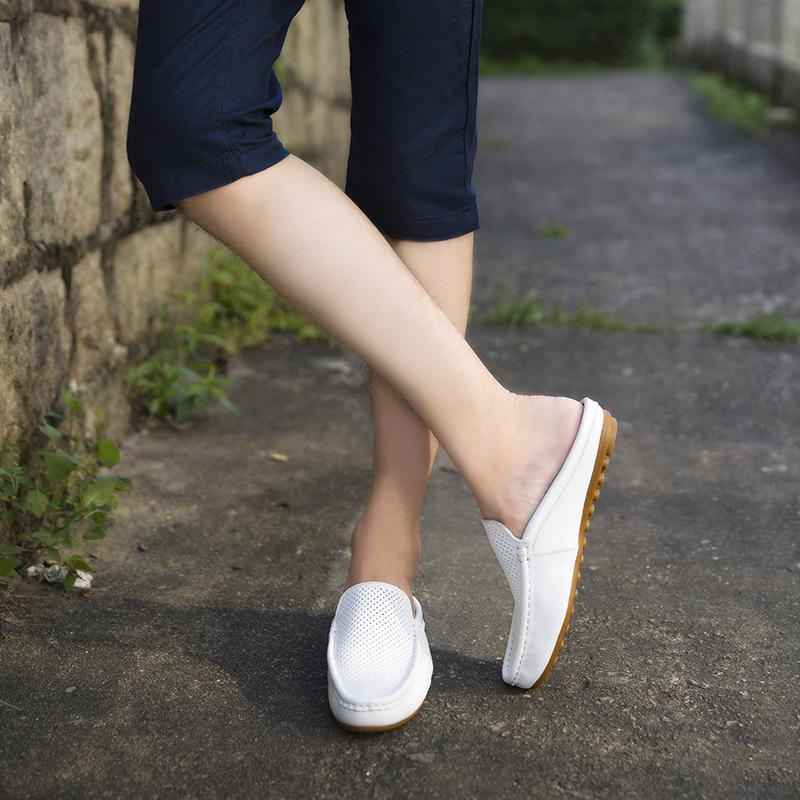 Модная универсальная мужская обувь Летние полутапочки Мокасины Плоская подошва Удобная мягкая подошва Мужская повседневная дизайнерская обувь Полутапочки для мужчин