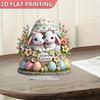Acrylic Rabbit Statue Spring Decors Home Farmhouses Easters Easters Decors Bunnies Eggs Figurin Z3D4