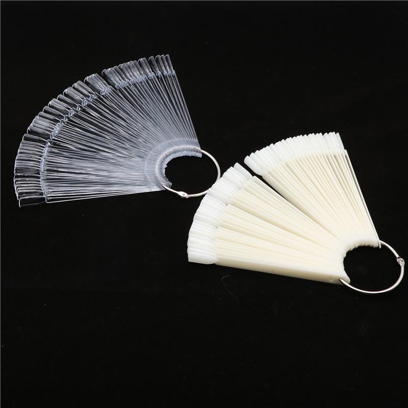 Инструменты для ногтей: Стенд для демонстрации цветов в форме веера, 50 штук