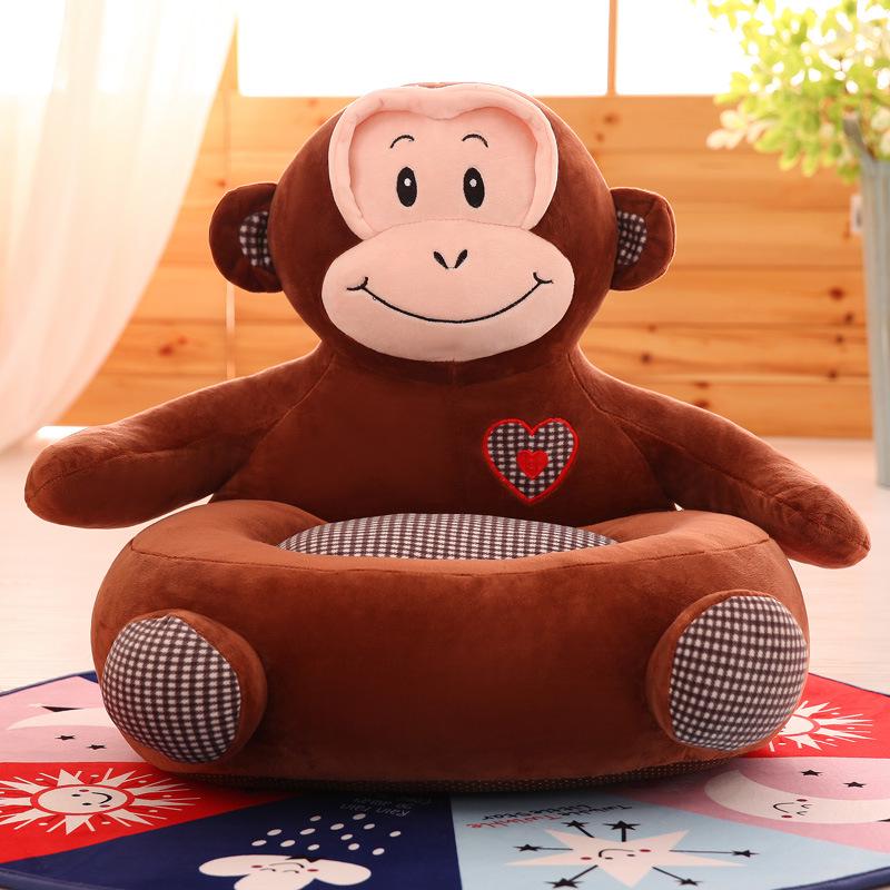 Ленивый детский плюшевый диван-животное: Куклы динозавр, жираф, слон