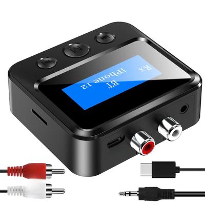 Аудиоприемник и передатчик Bluetooth 5.0 с ЖК-дисплеем и MP3-плеером с поддержкой TF-карт.