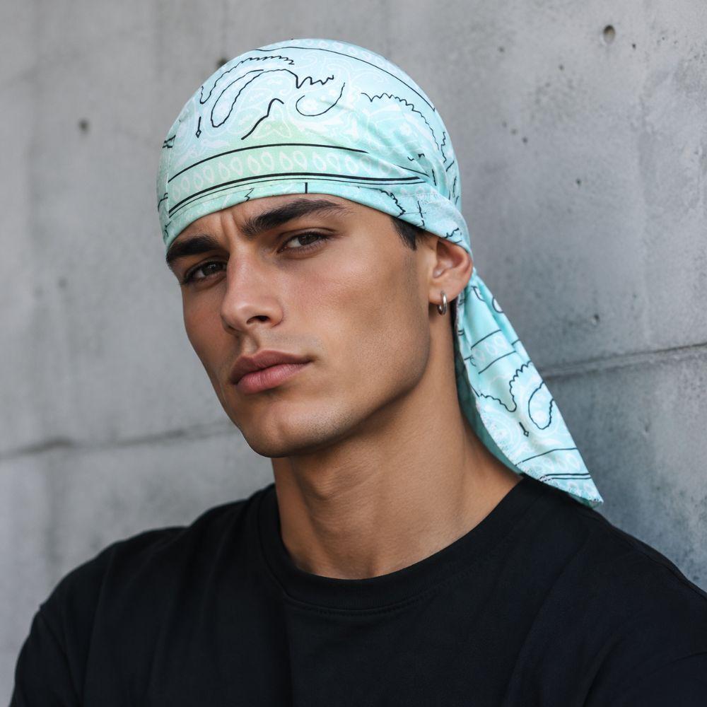 Cashew Print Cycling Headscarf Breathable Men's Pirate Hat Paisley Printed Headscarf  For Men Women