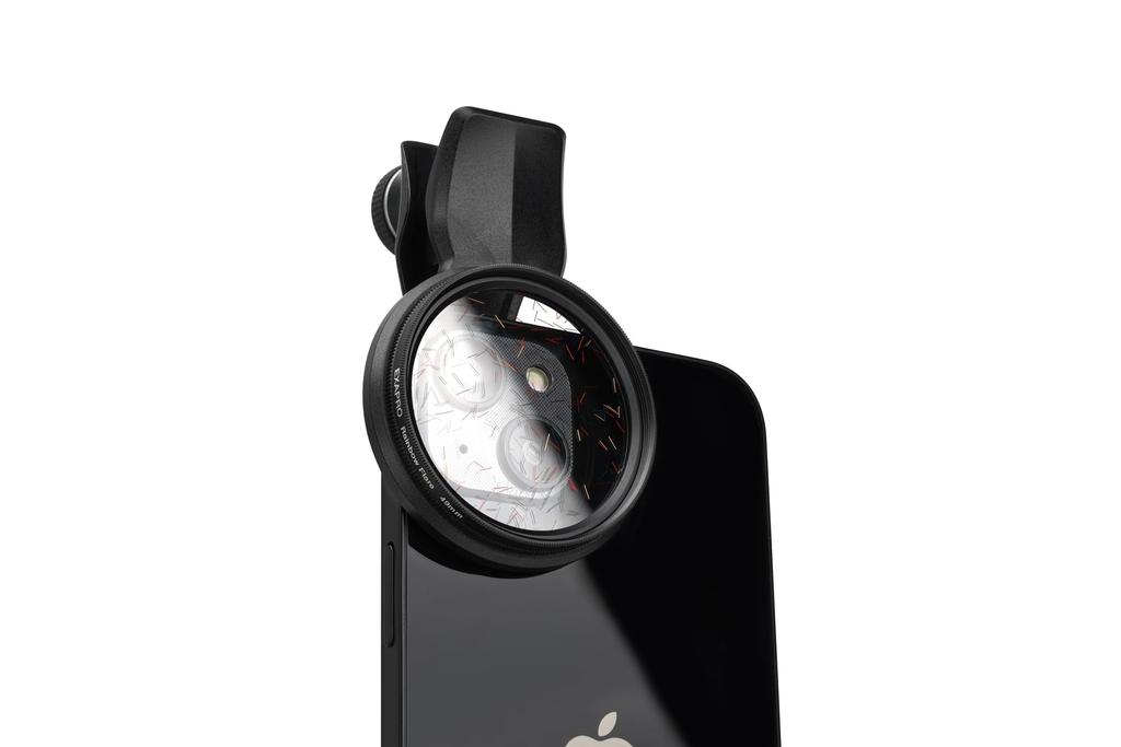 EXAPRO Smartphone Accessories Filter Clip Rainbow Flare Filter Set 49mm Rotating Frame Black + EXP-FCRRF-02
