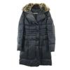 HETREGO Down Coat 40 Charcoal with Fox Fur Women Used