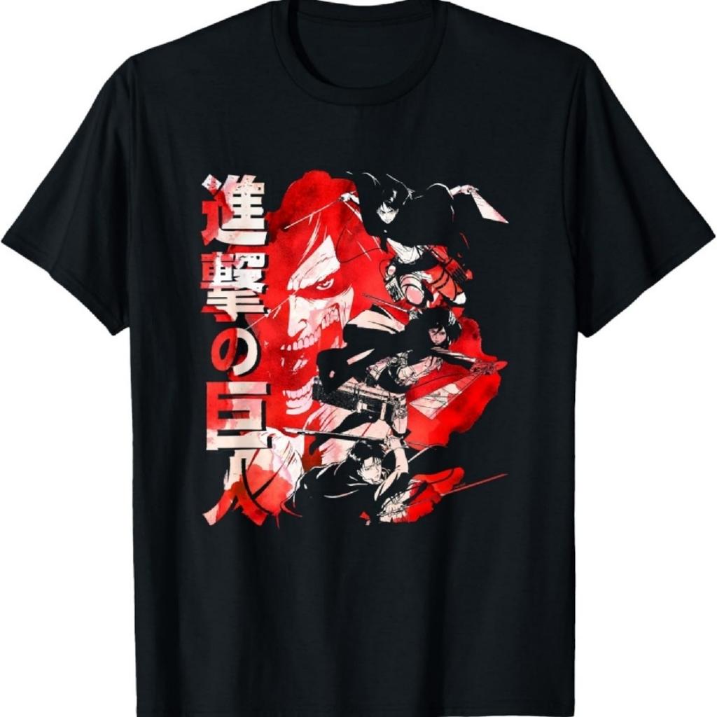 Аниме-футболка с акварельным коллажем