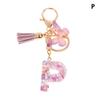A-Z Dreamy Sequin Letters Keychain For Women Tassel Butterfly Pendant Initial Keyring Purse Suspension Bags Charms Car Key Chain