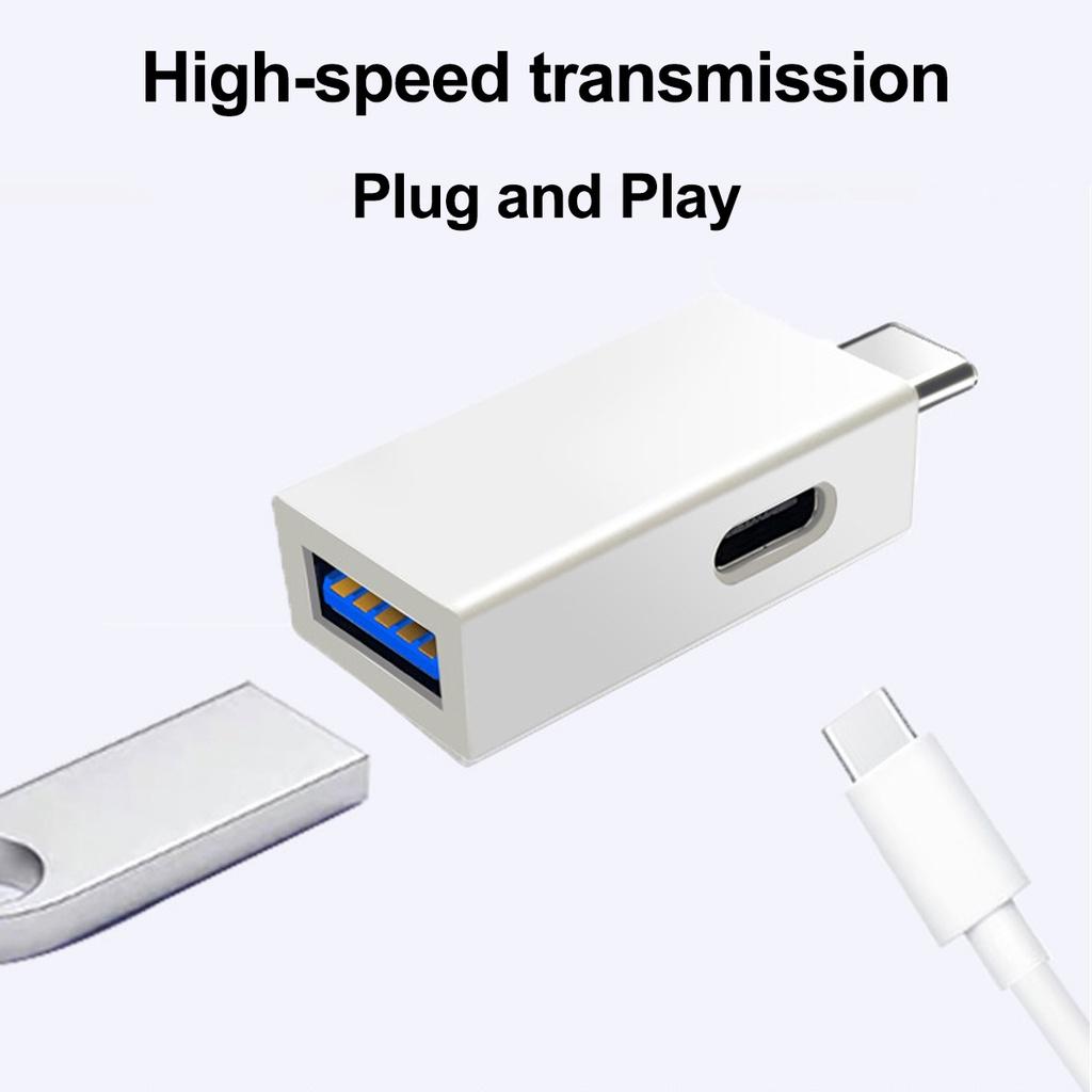 FONKEN Многофункциональный адаптер OTG 2 в 1 с USB-C на USB3.0/USB2.0, зарядный преобразователь типа C для Huawei Samsung