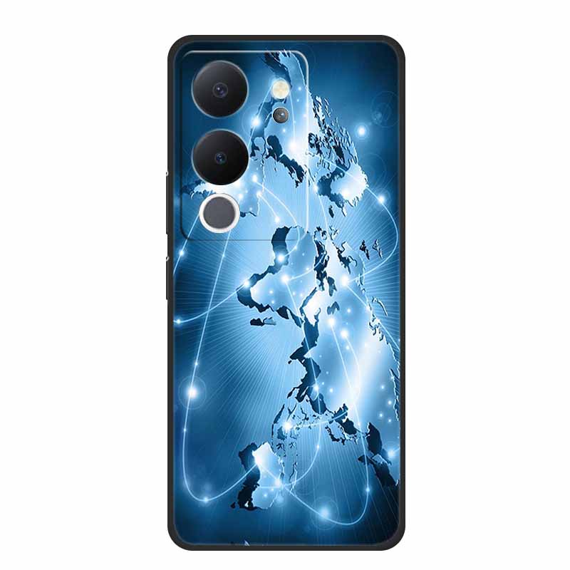 6.67" Чехол для Vivo V30 Lite Черный Силикон Мягкие Чехлы для Телефона Для Vivo V30 Lite Задняя Крышка Чехол V 30 Lite Funda Coque Оболочка Capas