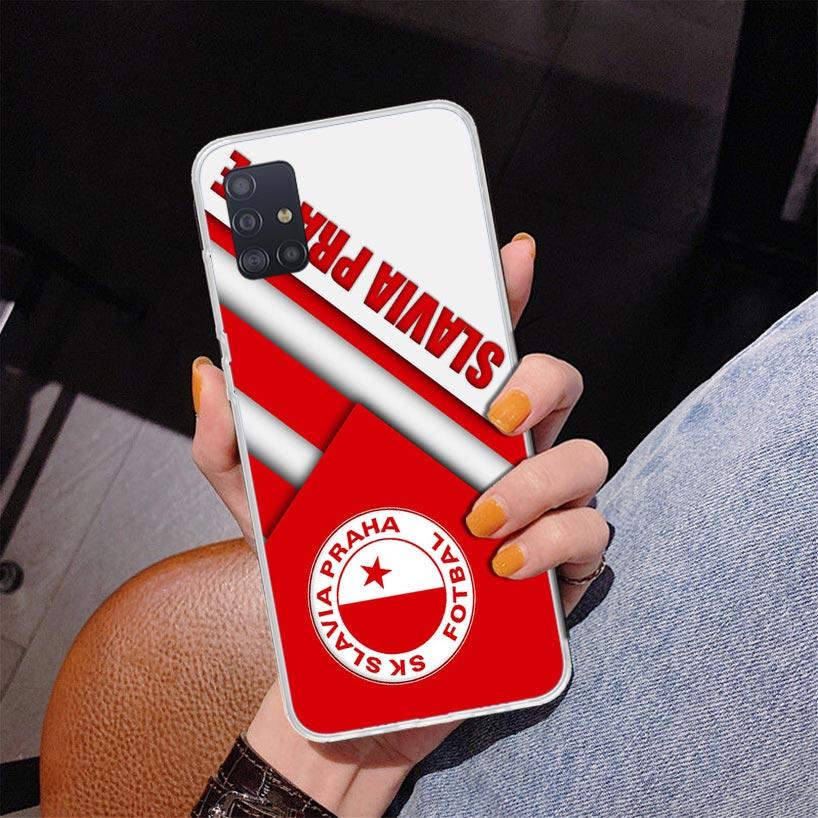 Sk Slavia Praha Czech Republic Phone Case For Samsung Galaxy A52 A32 A22 A12 A51 A31 A50S A30S A20S A10S Note 20 Ultra 10 Plus S
