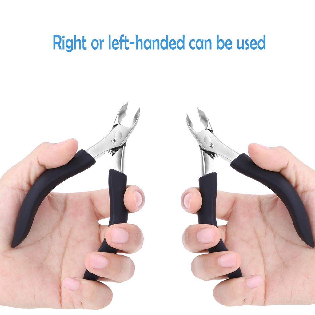 Wide Toenail Clippers for Thick Toenails or Overgrown Toenails Large Professional Toenail Clippers Long Handle for Easy Grip Leather Safe Storage