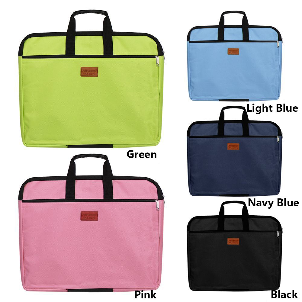 Business Documents A4 Size Waterproof Big Capacity Handbag File Folder Double Layers Files Bag