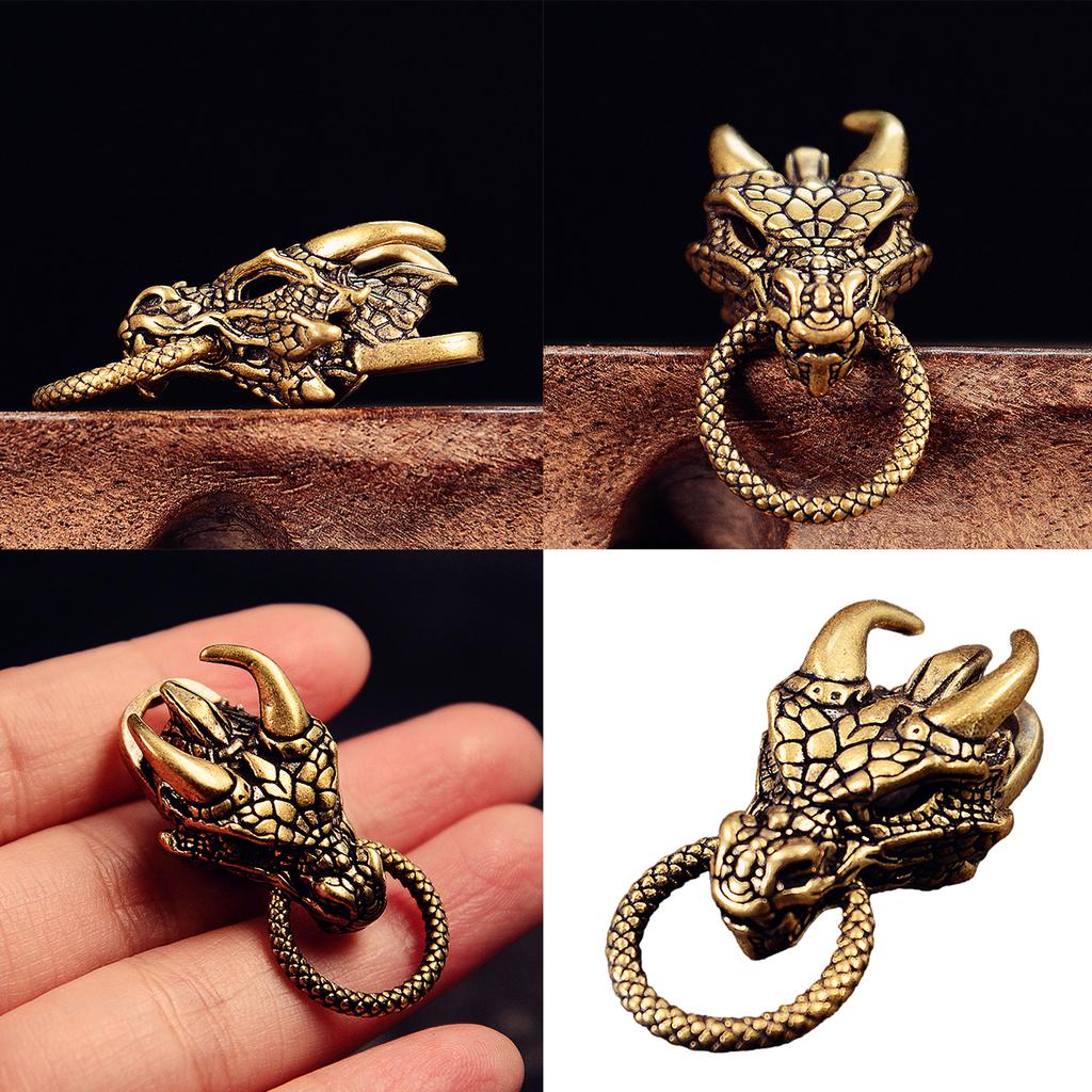 Traditional Chinese Dragon Brass Keychain Pendant For Personalized Accessories And Cultural Gifts