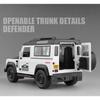 Масштаб 1/32 Land Rover Defender 110 литой автомобиль Land Defender 110 Rover Fire металлическая модель со светом и звуком инерционный автомобиль коллекция игрушек из сплава