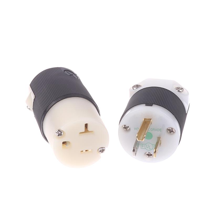 Hifi Audio Us Plug Female Socket Hbl5266C Nema 5-15P/15R Американский стандартный медный блок питания переменного тока Male Connector
