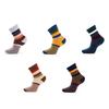 5 Pair-pack Men's Dress Crew Socks Cotton Funny Colorful Stripe Novelty Style Classic Sock for Men Size Eur 38-45 (US6-11)