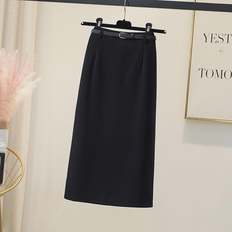 2023 Женская узкая юбка-миди с высокой талией А-силуэта